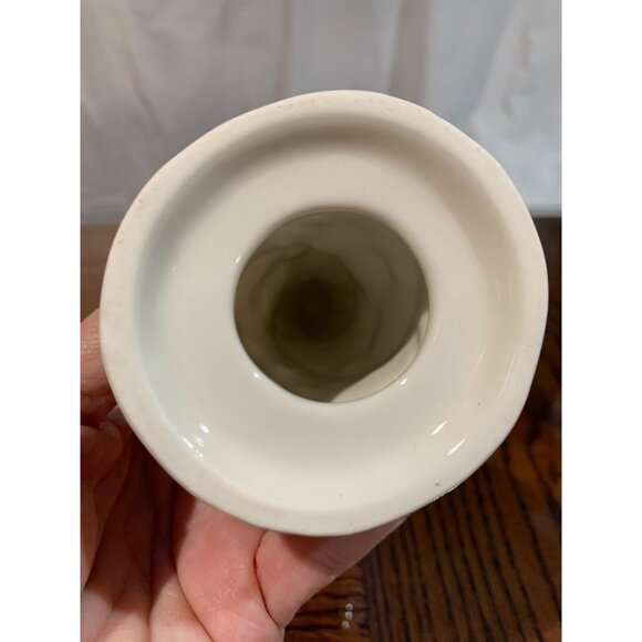 Mud Pie Christmas Tree Ornament Ceramic Red Ribbon Hanger & Green Pine Holly - Picture 4 of 5